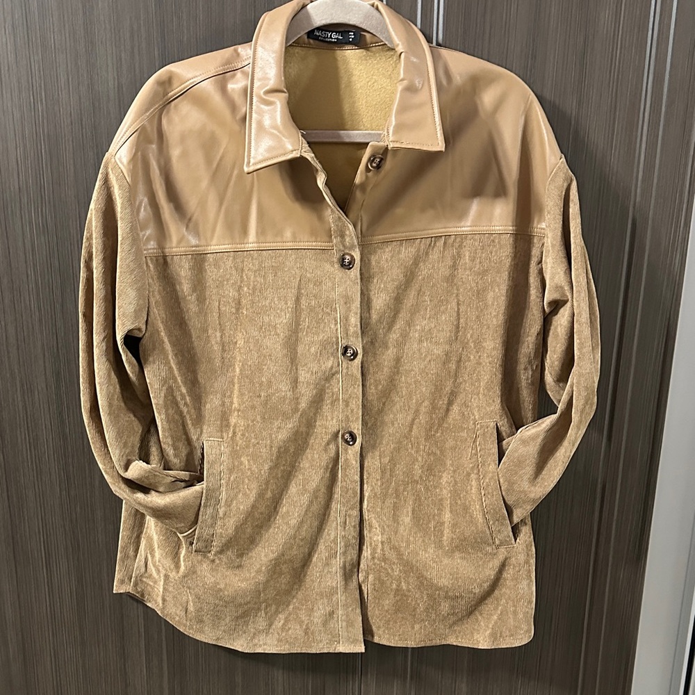 Nasty Gal Camel Button-Up‎ Jacket